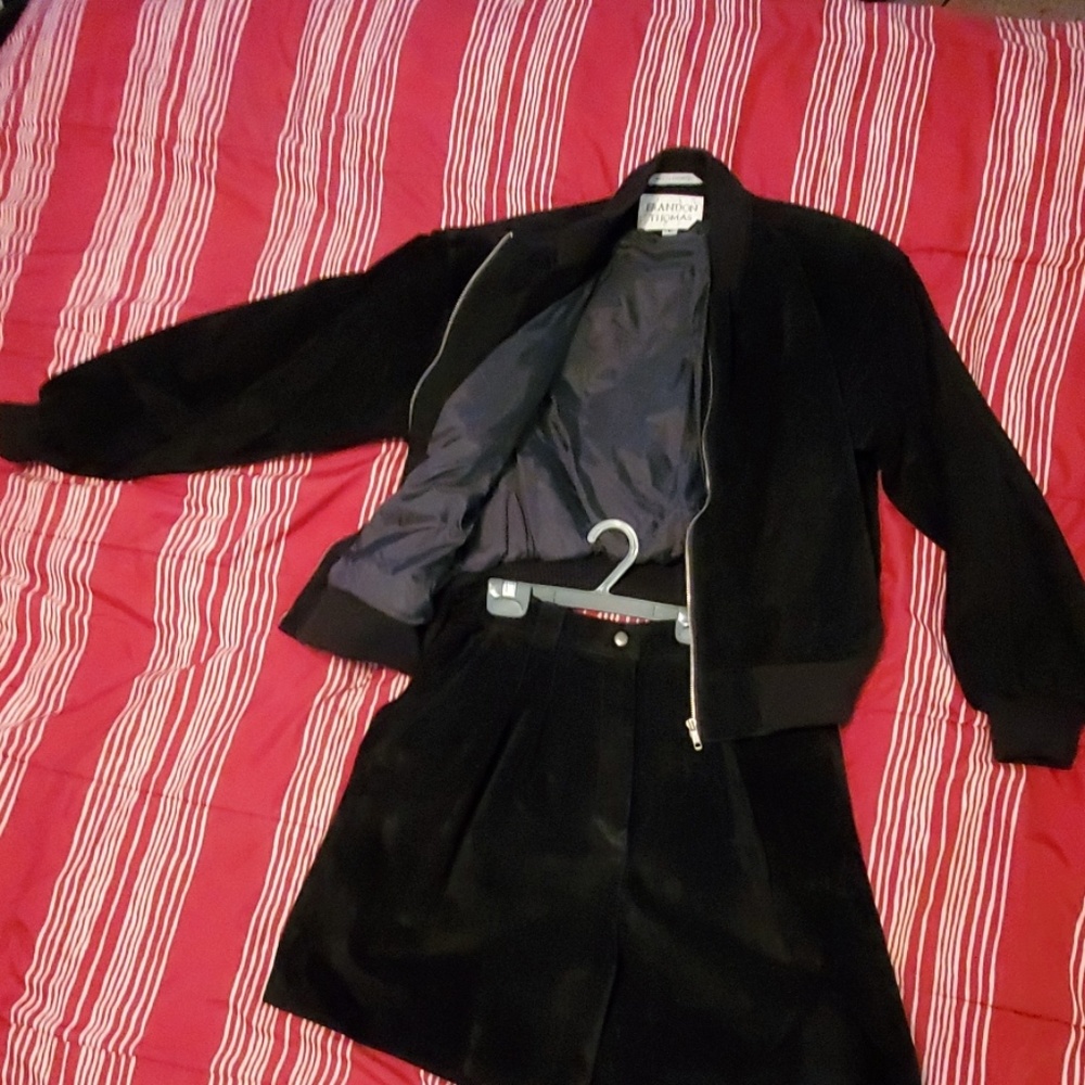 Brandon Thomas Suede Jacket & Short Set